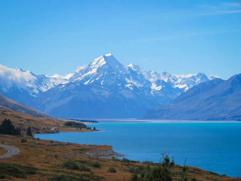 Aoraki / Mount Cook with mountains in the background