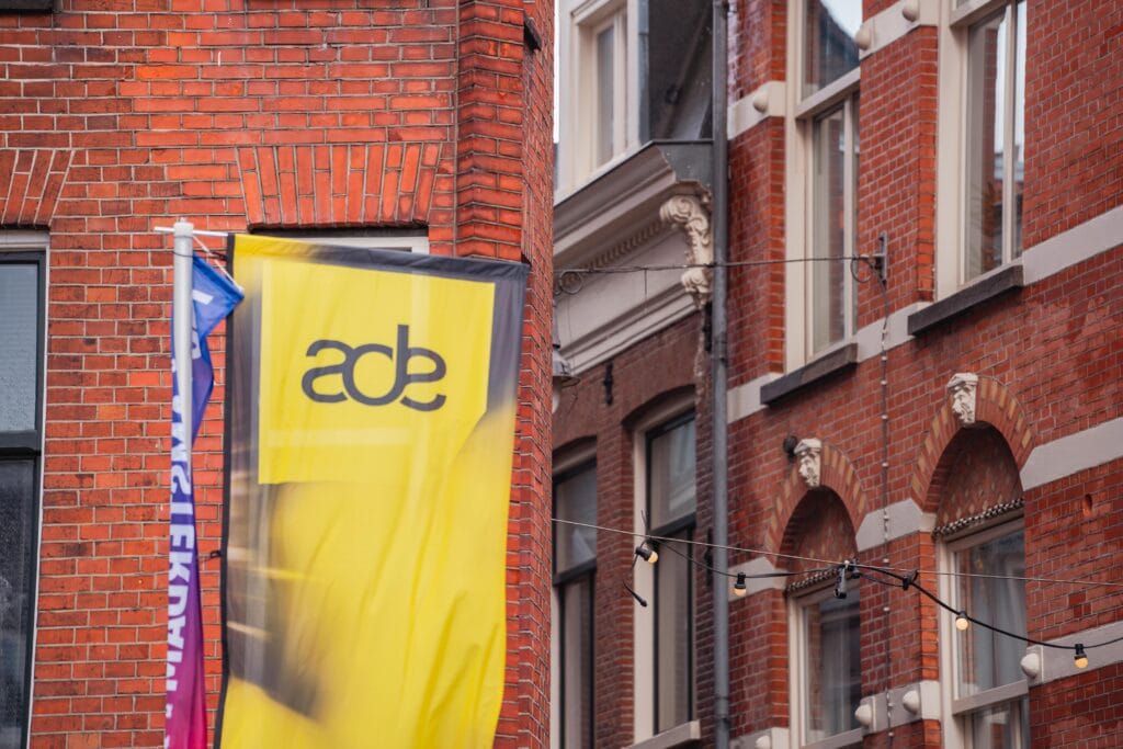 Amsterdam Dance Event 2025 festival view with city lights and canals