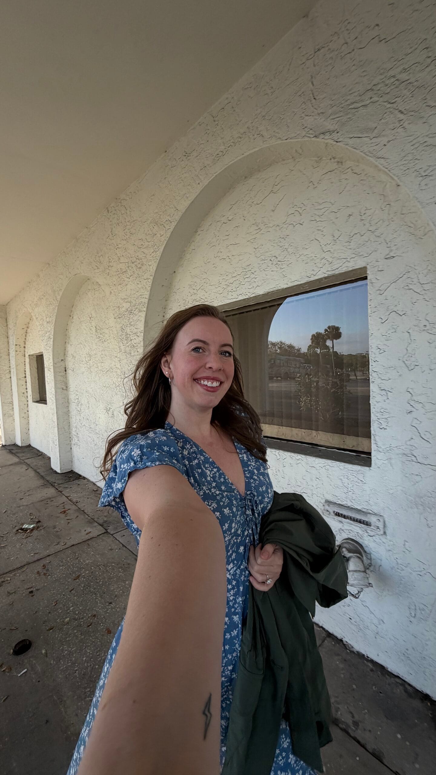 selfie of woman in melbourne florida beach travel