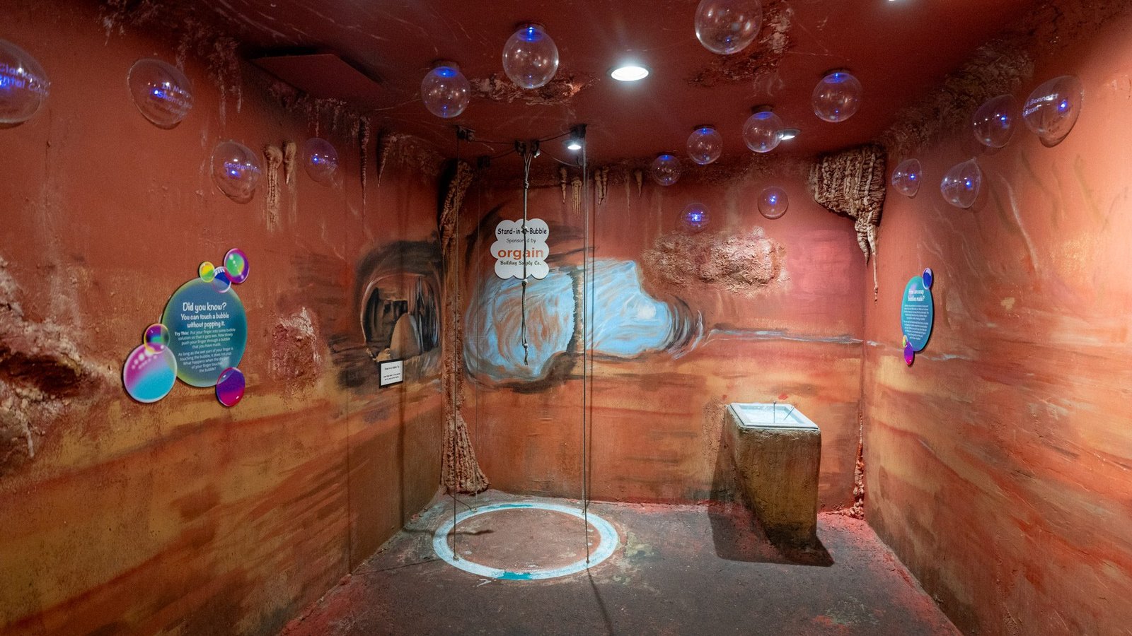 Interactive cave exhibit room at the Customs House Museum in Clarksville, Tennessee
